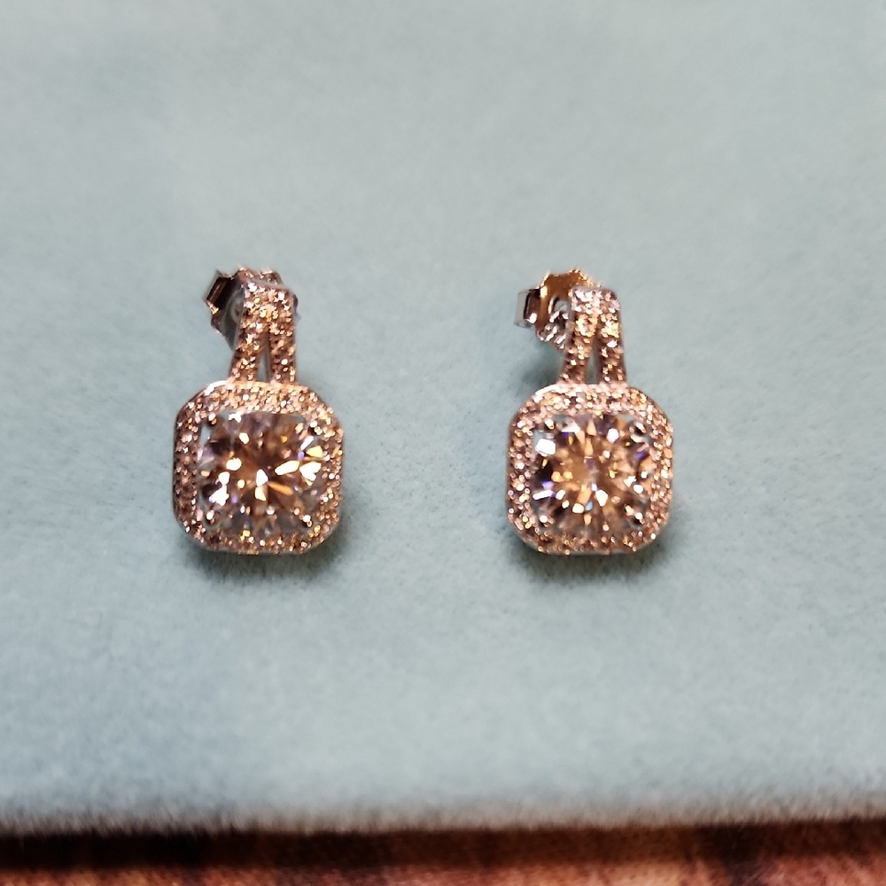 Sparkling Silver Crystal Earrings